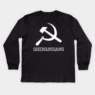 Shenanigans Funny Political Anti Socialism Pro Capitalism Kids Long Sleeve T-Shirt